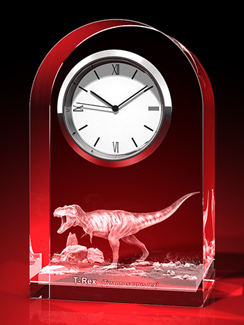 T-Rex - Uhr, Glas rund – GLASFOTO.COM